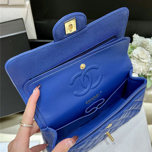 High Quality Luxury Chanel Blue Flap Bag Small product detail