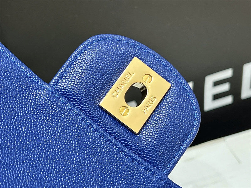 High Quality Luxury Chanel Blue Flap Bag Small product detail