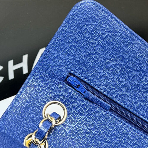 High Quality Luxury Chanel Blue Flap Bag Small product detail