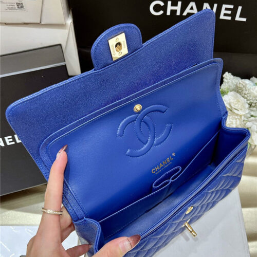 High Quality Luxury Chanel Blue Flap Bag product detail