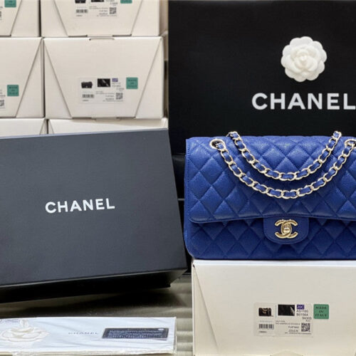 High Quality Luxury Chanel Blue Flap Bag