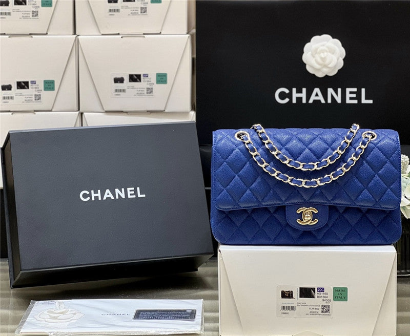 High Quality Luxury Chanel Blue Flap Bag