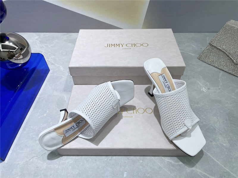 High Quality Luxury Jimmy Choo Square-Toe Knit Flip-Flops – Style 63863 product detail