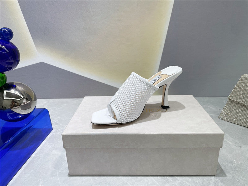 High Quality Luxury Jimmy Choo Square-Toe Knit Flip-Flops – Style 63863 product detail
