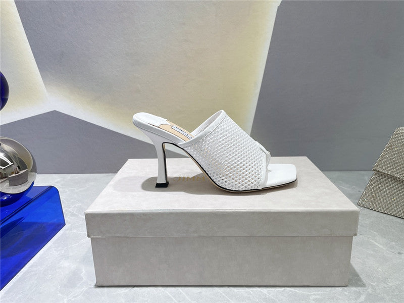 High Quality Luxury Jimmy Choo Square-Toe Knit Flip-Flops – Style 63863 product detail