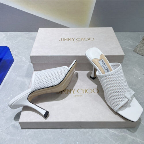 High Quality Luxury Jimmy Choo Square-Toe Knit Flip-Flops – Style 63863 product detail