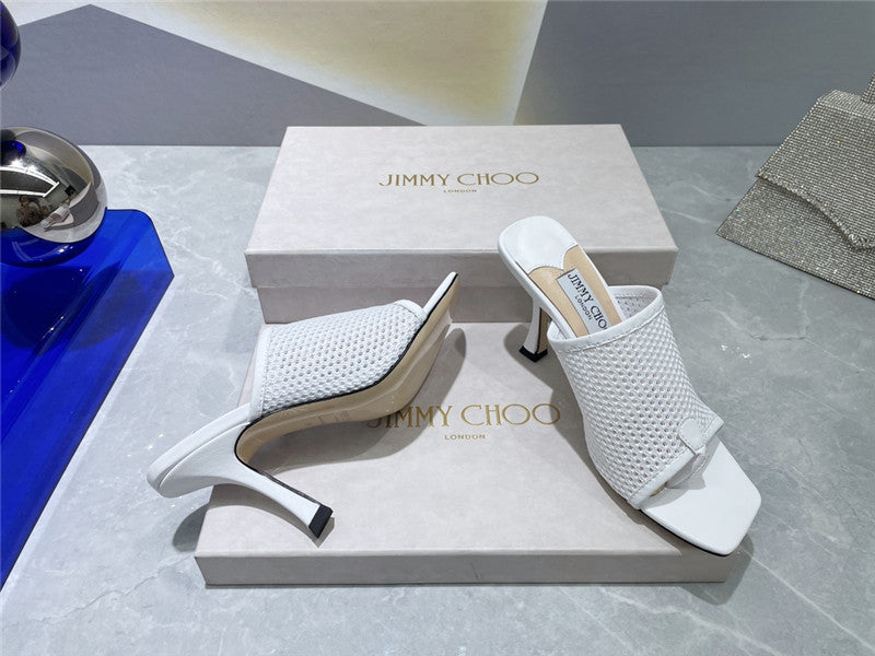 High Quality Luxury Jimmy Choo Square-Toe Knit Flip-Flops – Style 63863 product detail