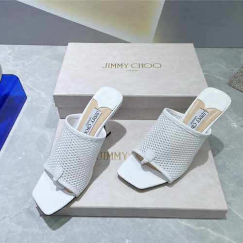 High Quality Luxury Jimmy Choo Square-Toe Knit Flip-Flops – Style 63863 product detail
