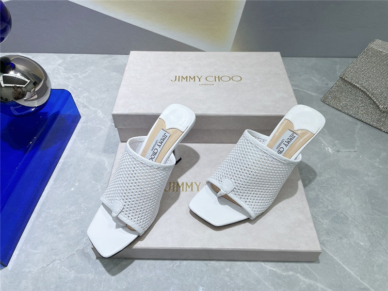 High Quality Luxury Jimmy Choo Square-Toe Knit Flip-Flops – Style 63863 product detail