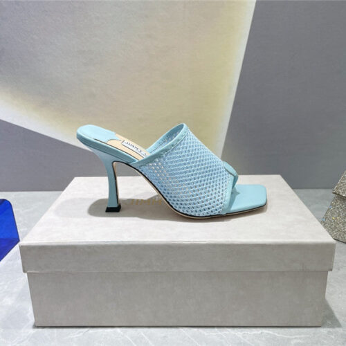 High Quality Luxury Jimmy Choo Square-Toe Knit Flip-Flops – Style 27703 product detail