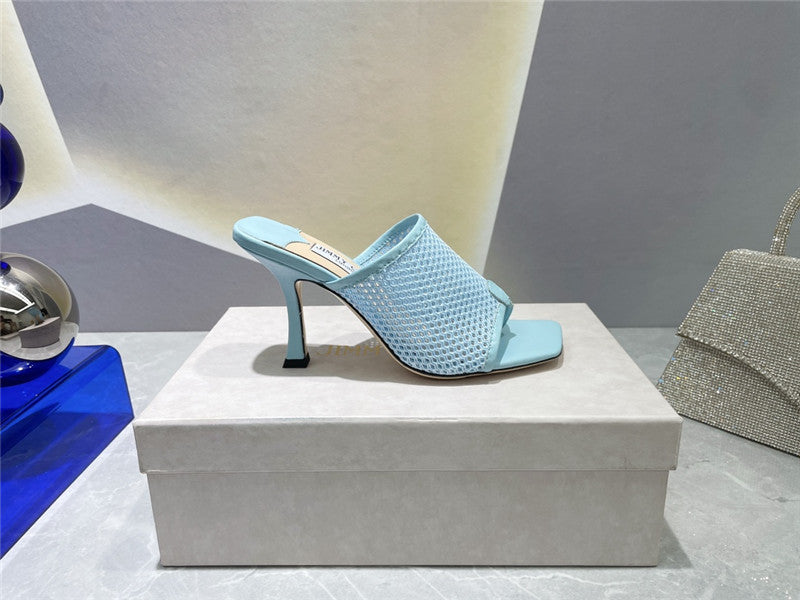 High Quality Luxury Jimmy Choo Square-Toe Knit Flip-Flops – Style 27703 product detail