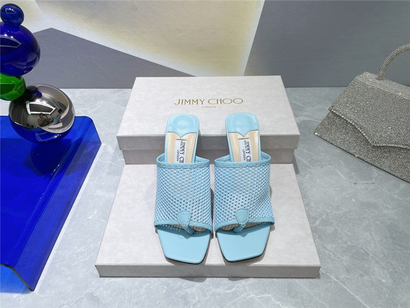 High Quality Luxury Jimmy Choo Square-Toe Knit Flip-Flops – Style 27703 product detail
