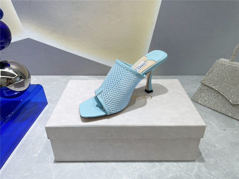 High Quality Luxury Jimmy Choo Square-Toe Knit Flip-Flops – Style 27703 product detail