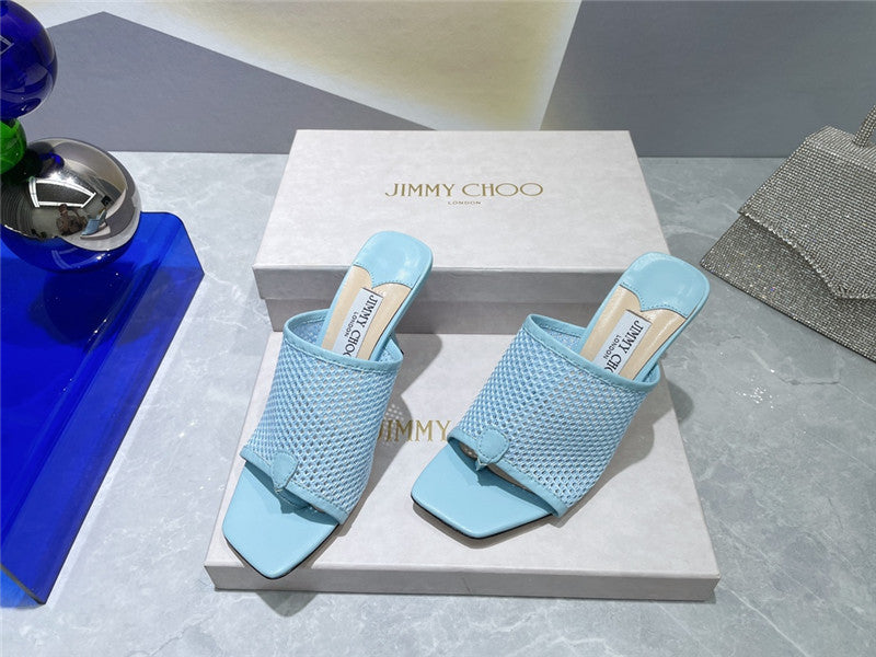High Quality Luxury Jimmy Choo Square-Toe Knit Flip-Flops – Style 27703 product detail