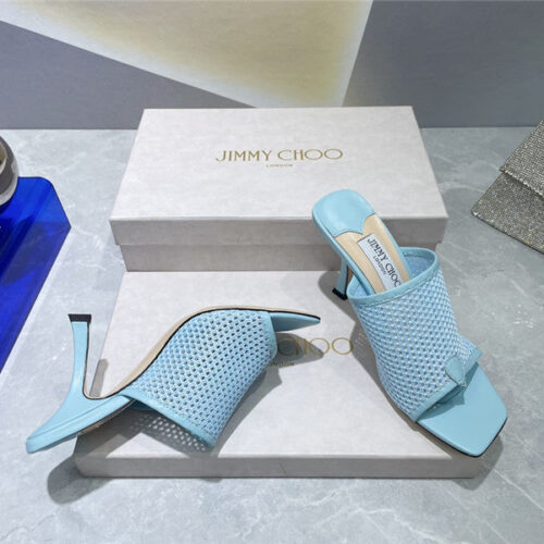 High Quality Luxury Jimmy Choo Square-Toe Knit Flip-Flops – Style 27703 product detail