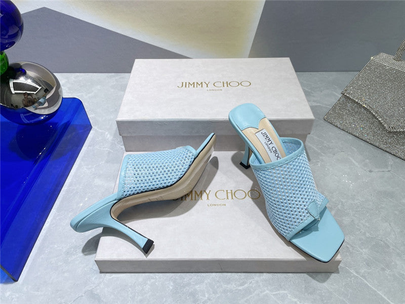 High Quality Luxury Jimmy Choo Square-Toe Knit Flip-Flops – Style 27703 product detail