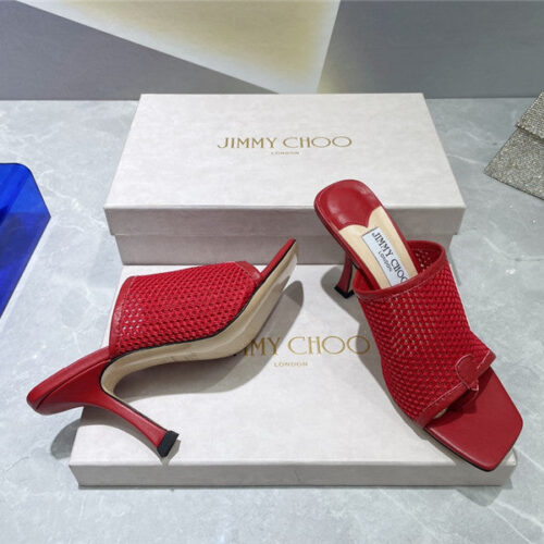 High Quality Luxury Jimmy Choo Square-Toe Knit Flip-Flops – Style 93239 product detail
