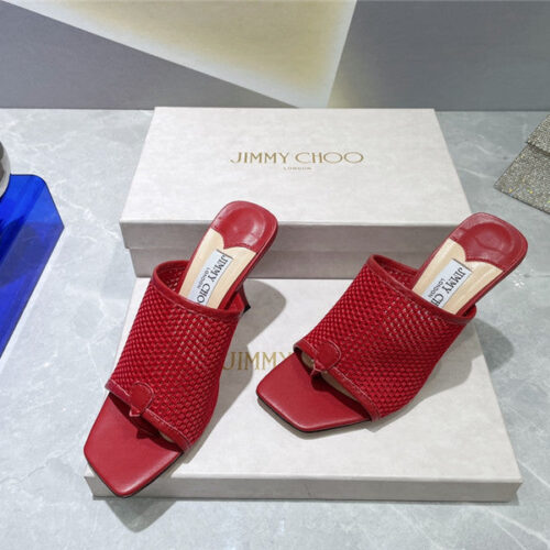High Quality Luxury Jimmy Choo Square-Toe Knit Flip-Flops – Style 93239 product detail