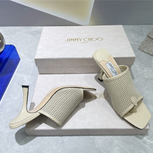 High Quality Luxury Jimmy Choo Square-Toe Knit Flip-Flops – Style 89847 product detail