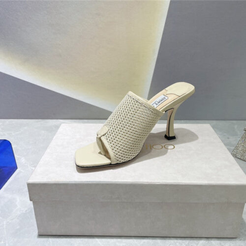 High Quality Luxury Jimmy Choo Square-Toe Knit Flip-Flops – Style 89847 product detail