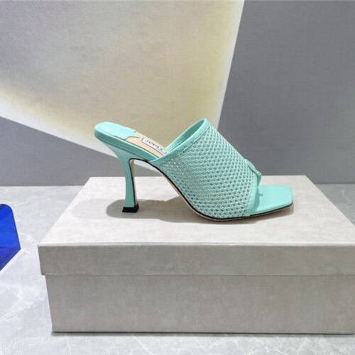 High Quality Luxury Jimmy Choo Square-Toe Knit Flip-Flops – Style 86455 product detail