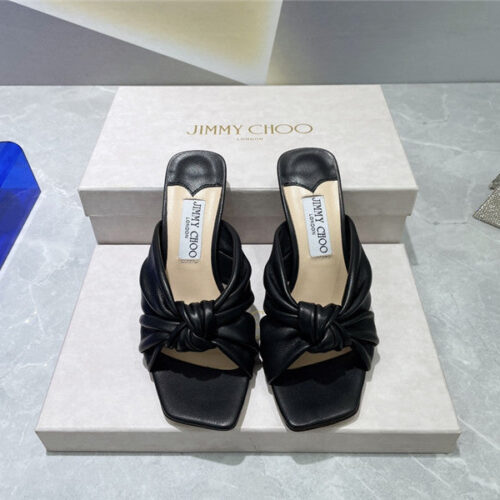 High Quality Luxury Jimmy Choo Square Toe Bow Sandals – Style 51639 product detail