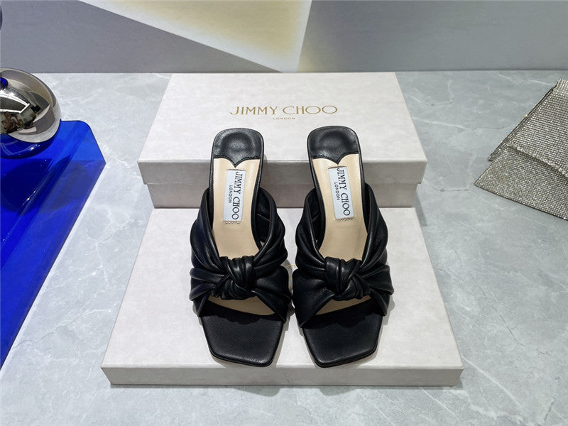 High Quality Luxury Jimmy Choo Square Toe Bow Sandals – Style 51639 product detail