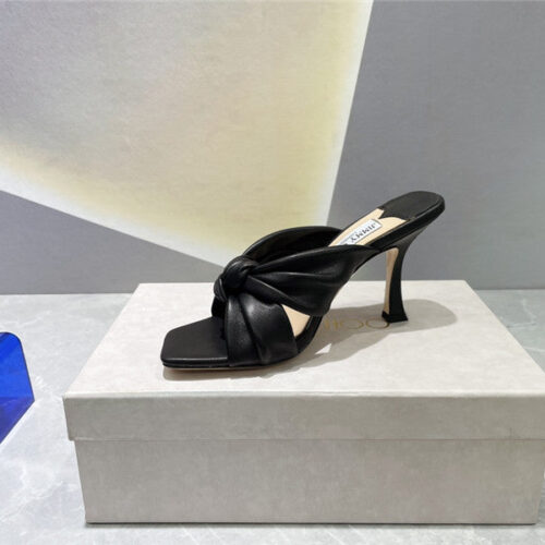 High Quality Luxury Jimmy Choo Square Toe Bow Sandals – Style 51639 product detail