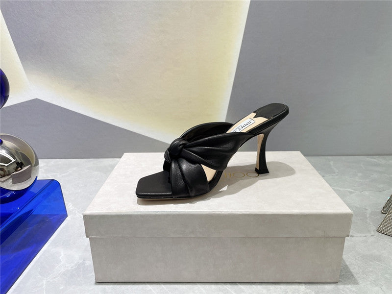 High Quality Luxury Jimmy Choo Square Toe Bow Sandals – Style 51639 product detail