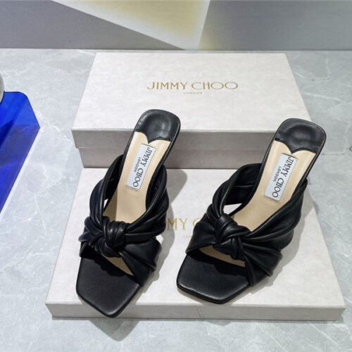 High Quality Luxury Jimmy Choo Square Toe Bow Sandals – Style 51639 alternate view
