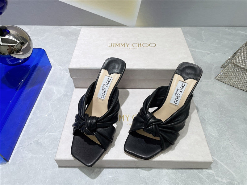 High Quality Luxury Jimmy Choo Square Toe Bow Sandals – Style 51639 product detail