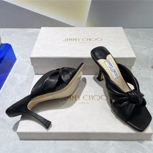 High Quality Luxury Jimmy Choo Square Toe Bow Sandals – Style 51639 product detail