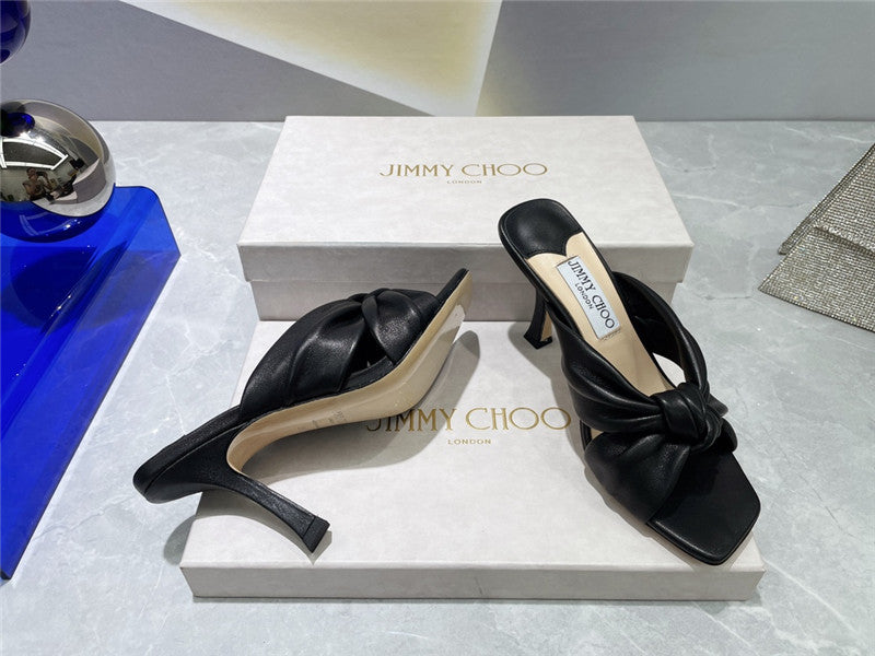 High Quality Luxury Jimmy Choo Square Toe Bow Sandals – Style 51639 product detail