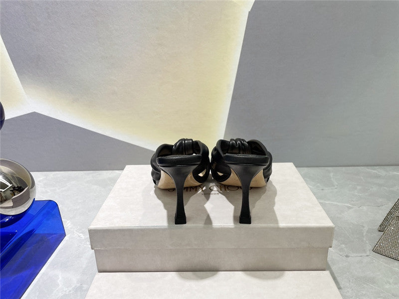 High Quality Luxury Jimmy Choo Square Toe Bow Sandals – Style 51639 product detail