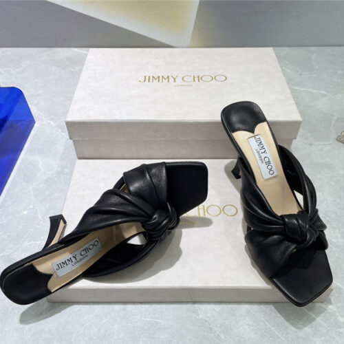 High Quality Luxury Jimmy Choo Square Toe Bow Sandals – Style 51639 product detail