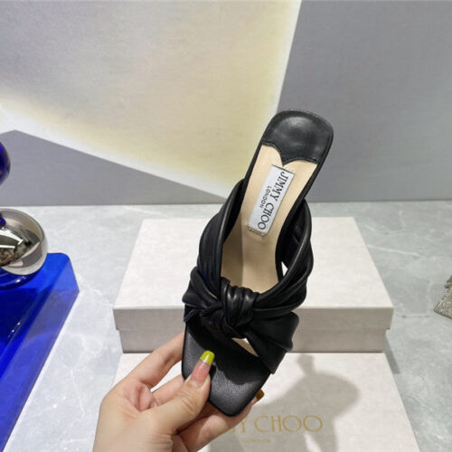 High Quality Luxury Jimmy Choo Square Toe Bow Sandals – Style 51639 product detail