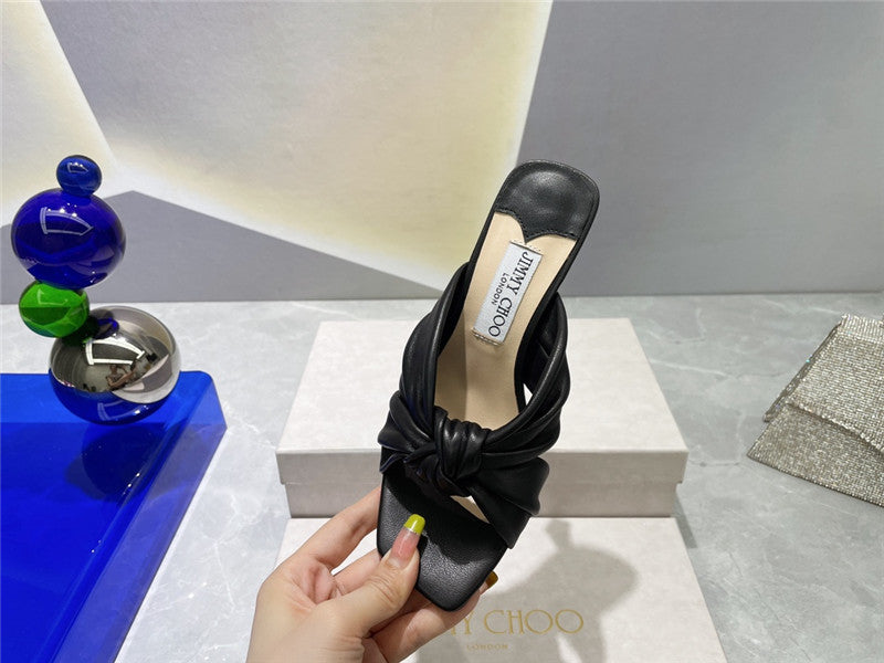 High Quality Luxury Jimmy Choo Square Toe Bow Sandals – Style 51639 product detail