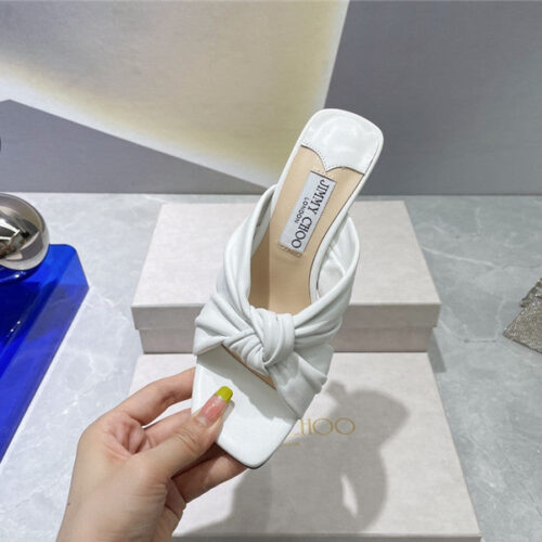 High Quality Luxury Jimmy Choo Square Toe Bow Sandals – Style 51031 product detail