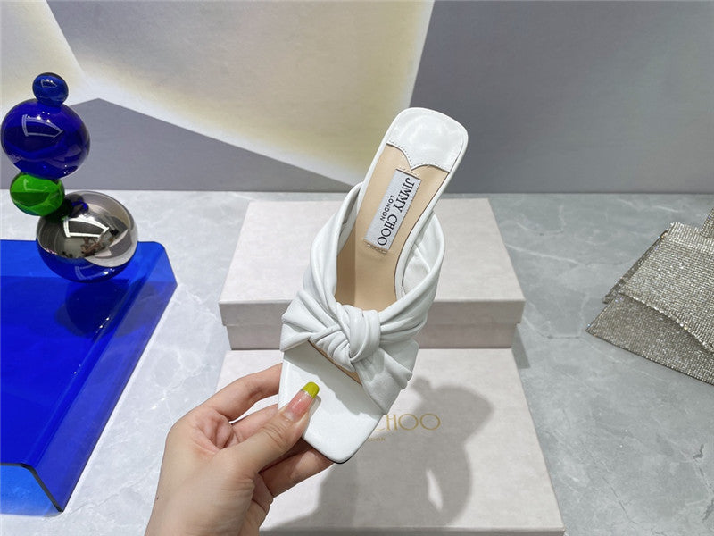 High Quality Luxury Jimmy Choo Square Toe Bow Sandals – Style 51031 product detail
