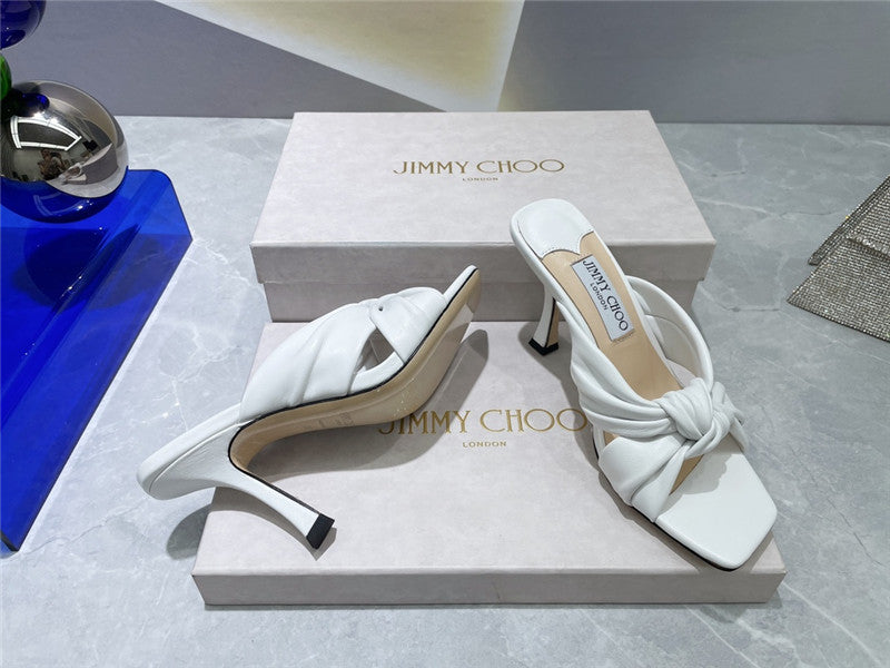 High Quality Luxury Jimmy Choo Square Toe Bow Sandals – Style 51031 product detail