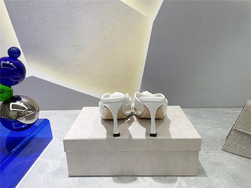 High Quality Luxury Jimmy Choo Square Toe Bow Sandals – Style 51031 product detail