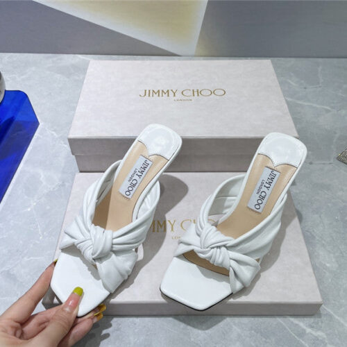 High Quality Luxury Jimmy Choo Square Toe Bow Sandals – Style 51031 product detail
