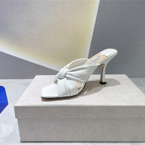 High Quality Luxury Jimmy Choo Square Toe Bow Sandals – Style 51031 product detail