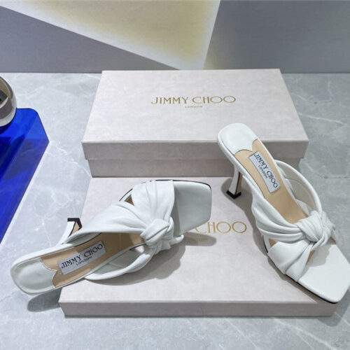 High Quality Luxury Jimmy Choo Square Toe Bow Sandals – Style 51031 product detail