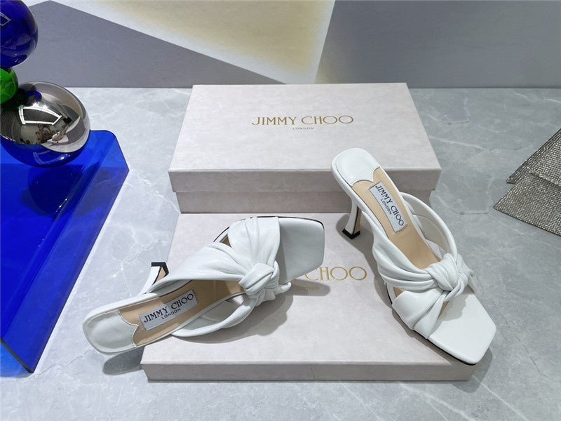 High Quality Luxury Jimmy Choo Square Toe Bow Sandals – Style 51031 product detail