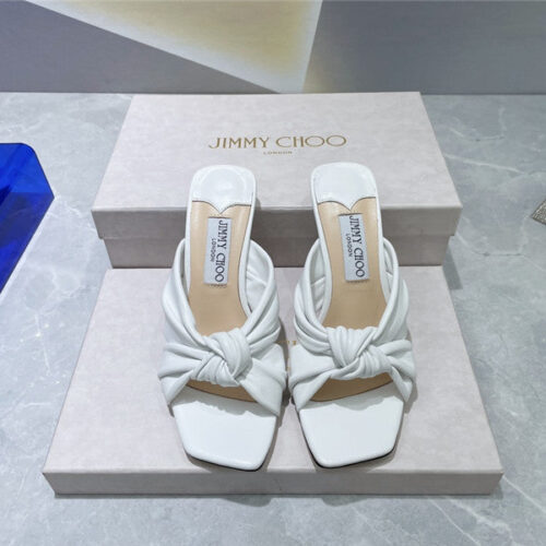 High Quality Luxury Jimmy Choo Square Toe Bow Sandals – Style 51031 alternate view