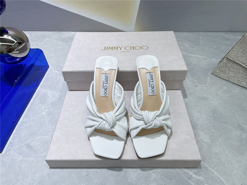 High Quality Luxury Jimmy Choo Square Toe Bow Sandals – Style 51031 product detail