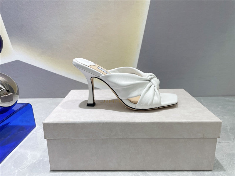 High Quality Luxury Jimmy Choo Square Toe Bow Sandals – Style 51031 product detail