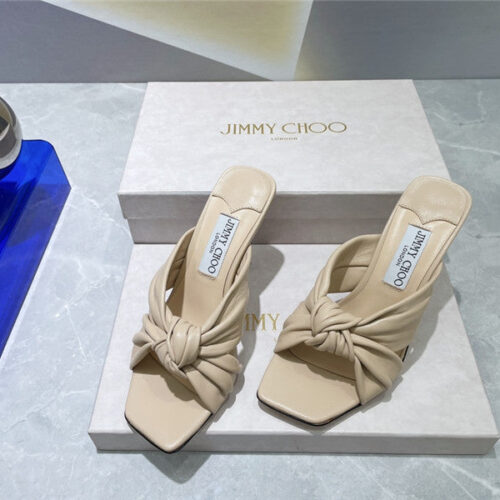 High Quality Luxury Jimmy Choo Square Toe Bow Sandals – Style 98455 product detail
