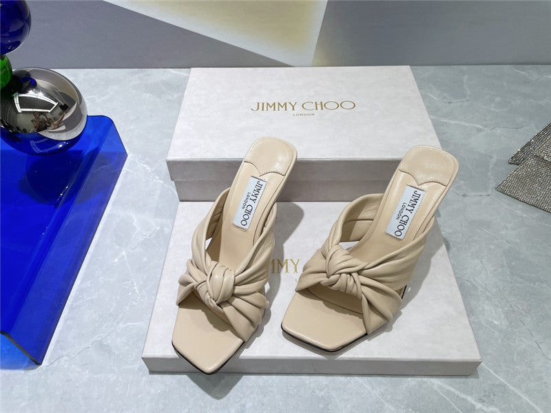 High Quality Luxury Jimmy Choo Square Toe Bow Sandals – Style 98455 product detail